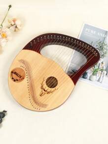 24-String Box-Style Lyre Harp With Reindeer Pattern, Mini Vertical Harp For Beginners, Small Lyre Instrument - 24-string Box-type Lyall Elk Model - View 8