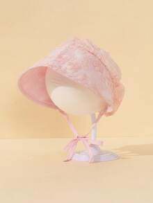 Un gorro vintage de encaje estilo palacio para niñas pequeñas, gorra India, cinta para la cabeza bordada para bebés de todas las estaciones, gorro para bebés - 1PC - Ver 8