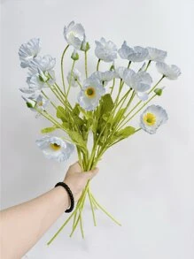 1/2/4 bông hoa anh túc nhân tạo, dài 59cm, 4 bông mỗi cành, kiểu dáng tối giản hiện đại, có thể uốn cong và không phai màu - Thích hợp cho tường hoa DIY, trang trí cảnh quan, cắm hoa phòng khách/phòng ngủ, đám cưới, tiệc tùng, trang trí nhà cửa, trang trí bàn làm việc, trang trí phòng, đồ dùng học tập. - Đá vụn màu xanh - Xem 8