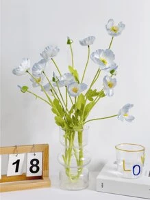 1/2/4 bông hoa anh túc nhân tạo, dài 59cm, 4 bông mỗi cành, kiểu dáng tối giản hiện đại, có thể uốn cong và không phai màu - Thích hợp cho tường hoa DIY, trang trí cảnh quan, cắm hoa phòng khách/phòng ngủ, đám cưới, tiệc tùng, trang trí nhà cửa, trang trí bàn làm việc, trang trí phòng, đồ dùng học tập. - Đá vụn màu xanh - Xem 6