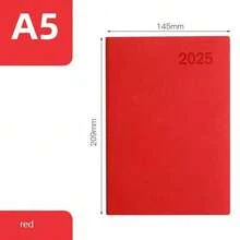 A5 Size 2025 Leather Embossed Planner With 8.26 Inch/5.7 Inch Thick Language Inner Pages, Bookmarks And Language Index, Suitable For Daily Life, Office And School, With Extra Thick Pages That Can Record Your Plan For The Whole Year - Multicolor - View 12