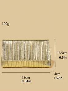 Ly hợp phong bì thời trang bằng vàng với dây đeo bằng kim loại - Vàng - Xem 4