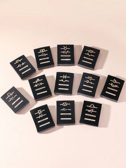 4pcs/Set 12 Constellations Apple Watch Band Decoration Accessories, A Great And Affordable Gift For Family