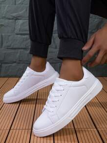 Unisex Sports Shoes Thick Bottom Height Increasing Casual Sneakers, White