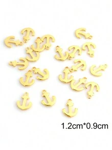 20pcs Stainless Steel Anchor Pendant Gold Charms For DIY Bracelet Necklace Jewelry Making Supplies Accessories