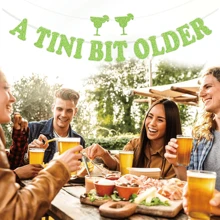 Biểu ngữ cũ hơn một chút của Tini - Trang trí tiệc quán bar Martini, Biểu ngữ Weenies và Tinis, Cung cấp trang trí tiệc độc thân theo chủ đề Tini Bar Màu xanh lá cây Absinthe Long lanh - Nhiều màu - Xem 4