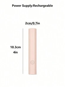 Mini Portable LED Nail Lamp With Rechargeable Battery For Nail Art UV Curing - Pink - View 4