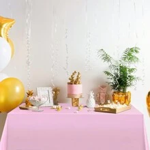 1 pezzo Tovaglia di plastica usa e getta, di forma rettangolare, adatta per feste di compleanno, baby shower, matrimoni, feste a tema marino e giornate dedicate al ritorno a scuola e San Valentino, disponibile in vari colori