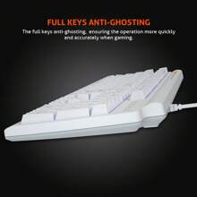 1 bàn phím chơi game cơ học có đèn, bàn phím máy tính kích thước đầy đủ với âm thanh Clickity-Clack, tương thích cắm và chạy với máy tính để bàn và máy tính xách tay - trục màu xanh đen - Xem 7