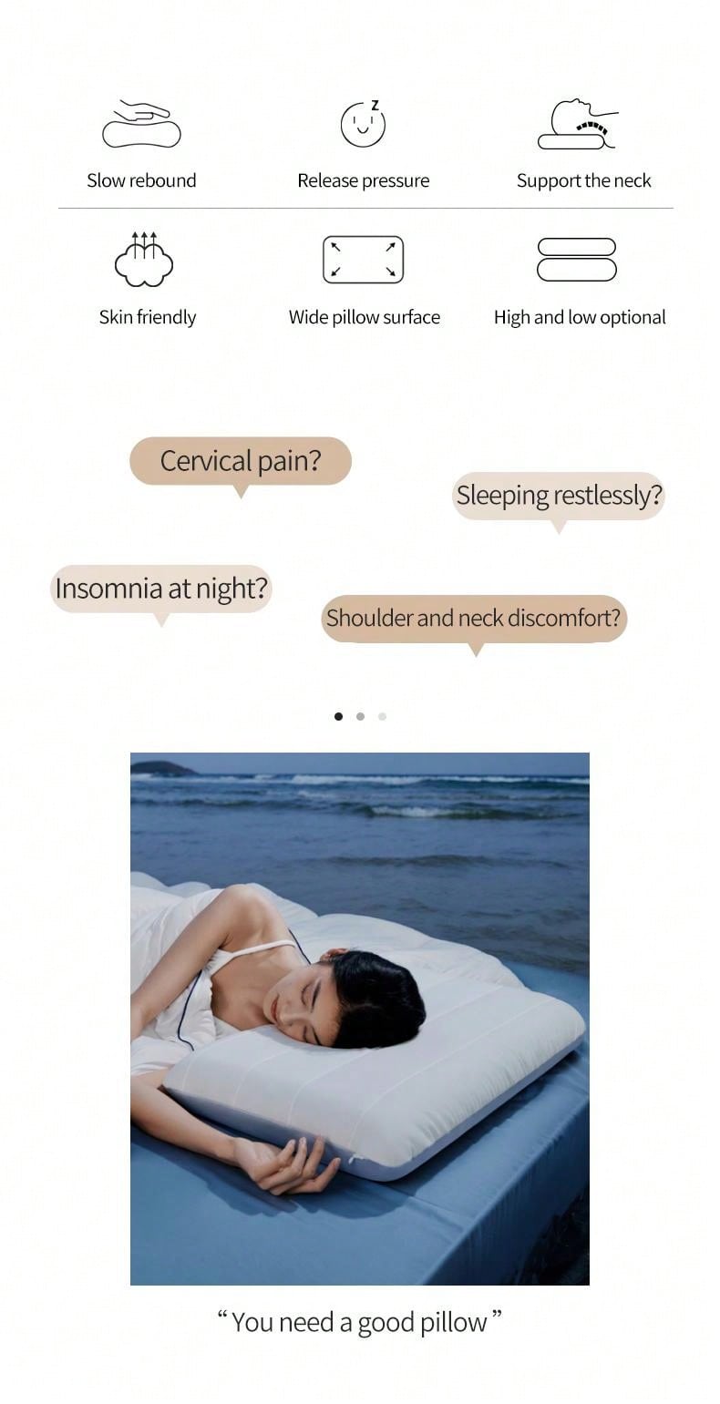 Memory Foam Pillow For Deep Sleep, Zero Pressure On Neck And Spine