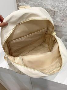 Star Design School Backpack For Students, Color-Block Shoulder Bag School Backpack,School Bag,School Bookbag,Big Backpack,Backpack School,Back To School BagsLarge Capacity,Portable,Lightweight,Laptop Compartment, Suitable For Teen Girls Women College Students, Perfect For Back To School,College,Middle School, High School,First Day Of School - White - View 7