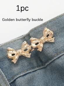 1Pair Removable Bowknot Waistband Buckle Without Nails Or Sewing Valentine's Day Valentines - Silver - View 12