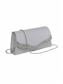 Crystal Decor Shiny Women's Clutch Evening Bag, Perfect For Parties, Weddings, Balls, Dinners/Banquets, Matching With Wedding Dresses, Formal Attire, Prom Gowns, Birthday Outfits, Women's Party Dress