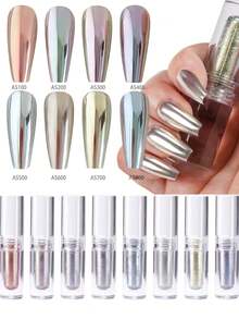 Liquid Colored Optical Color Changing Magic Mirror Nail Powder, DIY Your Favorite Color, Create Your Nail Art - Multicolor - View 5