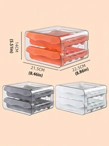 1 件大容量冰箱鸡蛋架，升级版鸡蛋储存容器整理箱，透明塑料储存容器，带手柄的鸡蛋保鲜储存盒，鸡蛋保鲜储存盒，冰箱鸡蛋容器，家用冰箱鸡蛋架，透明 2 抽屉鸡蛋储存容器 - 彩色 - 查看 10