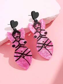 1 Paar einzigartige und witzige herzförmige Strand Bikini Ohrringe, Festival Geschenk für Frauen Valentinstag, Mama, Mutter, Muttertag, Geschenk
