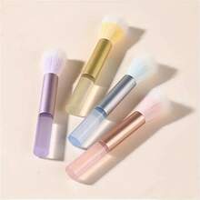 Deluxe Soft Fiber Makeup Brush Set - Blush, Highlighter, And Contour Brushes With Transparent Handles - Multicolor - View 6