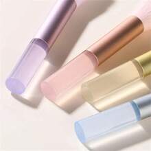 Deluxe Soft Fiber Makeup Brush Set - Blush, Highlighter, And Contour Brushes With Transparent Handles - Multicolor - View 3