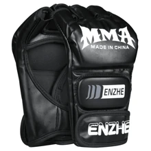 1 Pair Half-Finger Boxing Gloves, MMA Professional Boxing Gloves, Kickboxing, Muay Thai, Unisex, Adult Training, Punching Bag, UFC Gloves, Fitness