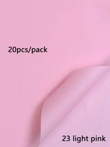 20 Stück einfarbige matte Brotblumen Verpackungspapiere, dick, wasserbeständig, Blumenstrauß Geschenkpapier, koreanisches Geschenkpapier für den Valentinstag