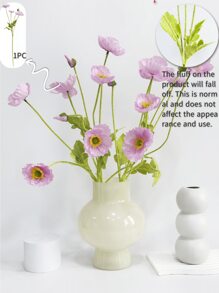 1pc/2pcs/4pcs Artificial Poppy Flowers, 59cm Length, 4 Flowers Per Stem, Minimalist Modern Style, Bendable & Non-Fading - Suitable For DIY Flower Wall, Scene Decor, Vase Arrangement In Living Room & Bedroom, Wedding, Party, Home Decor, Desk Decor, Room Decor, Back To School Supplies - Purple - View 10
