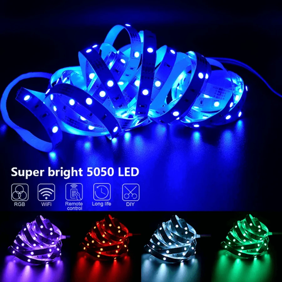 1set USB DIY Backlight TV Strip Lights, 2M/6.56FT SMD 3535 LED Home Decoration Flexible