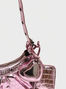 Dedoo In The Summer Of 2025, The New Drawstring Women's Bag Fashion Bucket Bag Rivet Motorcycle Bag Three-Piece Wide Strap Crossbody Bag Valentines