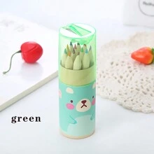 12pcs Color Pencils With Sharpener, Suitable For Drawing, Coloring, Gifts And Rewards, Lovely Stationery Back To School - Multicolor - View 8