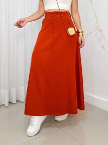 Women Skirts - Burnt Orange - View 1