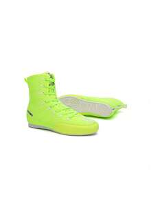 Unisex Fashionable Mesh Design Mid-High Top Boxing Shoes For Indoor Training - Green - View 3