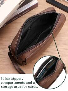 HOVI'S Borsa vintage minimalista, borsa casual da lavoro, borsa a tracolla multifunzionale di grande capacità, pochette, borsa per cellulare, borsa organizer per pendolari, borsa da viaggio, borsa a tracolla vintage, regali di San Valentino, borsellino, borsa da viaggio, accessori per le vacanze, borsa marrone