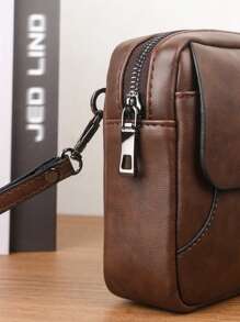 HOVI'S Borsa vintage minimalista, borsa casual da lavoro, borsa a tracolla multifunzionale di grande capacità, pochette, borsa per cellulare, borsa organizer per pendolari, borsa da viaggio, borsa a tracolla vintage, regali di San Valentino, borsellino, borsa da viaggio, accessori per le vacanze, borsa marrone