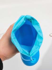 Nuevas botas de lluvia infantiles de dibujos animados, botas impermeables antideslizantes y ligeras para niños y niñas, zapatos de goma para niños pequeños - Azul - Ver 12