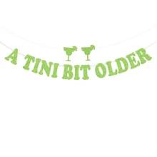 Biểu ngữ cũ hơn một chút của Tini - Trang trí tiệc quán bar Martini, Biểu ngữ Weenies và Tinis, Cung cấp trang trí tiệc độc thân theo chủ đề Tini Bar Màu xanh lá cây Absinthe Long lanh - Nhiều màu - Xem 8