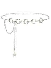 Phụ Nữ Mặt Trăng & Ngôi Sao Trang Trí Dây Chuyền Thời Trang Dây Trang Trí Hàng Ngày - Vàng - Xem 6