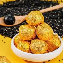 100入組金色橙色圖案錫箔紙巧克力、糖果、芝麻球、茶葉DIY包裝 - 金色 - 查看 8