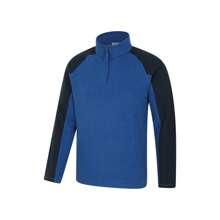 Mountain Warehouse Mens Ashbourne II Half Zip Fleece Top (Cobalt) - Royal Blue - View 3