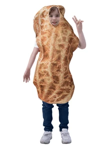 Funny Peanut Costume Cosplay Outfit Novelty Stage Performance Wear - Coffee Brown - View 3
