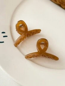 4 件复古搭配果冻色小巧简约爪夹，女士和女孩公主风格休闲发饰夏季发夹发夹发夹发夹发夹，学校用品，学院秋冬蝴蝶结度假装女士 - 彩色 - 查看 4