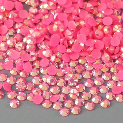 500pcs/1000pcs Resin Flat-Back Rhinestone Micro Mini Jelly Gems For DIY Crafts, Phone Case, Shoes, Clothes Decoration, 2mm/3mm/4mm/5mm/6mm