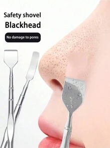 1 pezzo Strumento per rimuovere i punti neri, kit estrattore di comedoni, strumento bidirezionale per fare uscire i brufoli, ago per l'acne facciale, adatto per la pulizia della pelle del viso