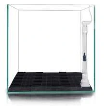 Aquarium Bottom Grid With Oxygen Filtration System,Fish Tank Bottom Filter Plate With Air Stones,Pvc Sand Gravel Filter Board - Black - View 5