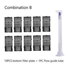 Aquarium Bottom Grid With Oxygen Filtration System,Fish Tank Bottom Filter Plate With Air Stones,Pvc Sand Gravel Filter Board - Black - View 7
