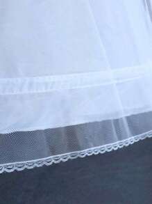 1 pezzo Sottogonna nuziale bianca, con cerchio d'acciaio regolabile e vita elastica, adatta per abiti da sposa, gonne da principessa, cosplay, feste, balli ed Ognissanti
