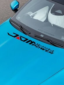 1 件 JDM 风格汽车挡风玻璃乙烯基贴纸防水防晒大尺寸日文汉字赛车贴花 - 均碼 - 查看 3