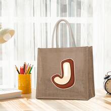 巧克力饼干储物袋、大容量礼品袋、女士休闲手提包、工作用手提包、上学通勤必备品、购物伴侣、多个口袋整理器、防水面料、时尚印花、舒适手柄、可折叠方便存放，适合秋季家居装饰 - 卡其色 - 查看 15