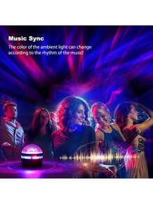 1入組星系LED投影燈，7種顏色圖案星空夜燈，海洋波浪效果，適用於臥室、主題燈光、房間裝飾、聖誕節、情人節、露營、婚禮、家庭影院、天花板、環境氛圍、藝術裝飾、派對背景（USB供電，帶遙控器） - 彩色 - 查看 7