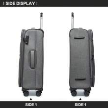 24 Inch 28 Inch Check-In Suitcase Lightweight Expandable Soft Shell With TSA Lock And 4 Spinner Wheels Durable Unisex Travel Luggage For Business And Personal Trips - Grey - View 3