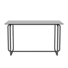 JULONGC Rectangle Dining Table With Metal Frame, Tempered Glass Dining Table For Kitchen Room(Overall Size:51.18"L X 27.56"W X 29.72"H)