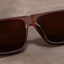 1pc Vintage Walnut-Colored Stylish Unisex Ultra-Light Polarized Eyewear Glasses For Men And Women,School Glasses Accessories